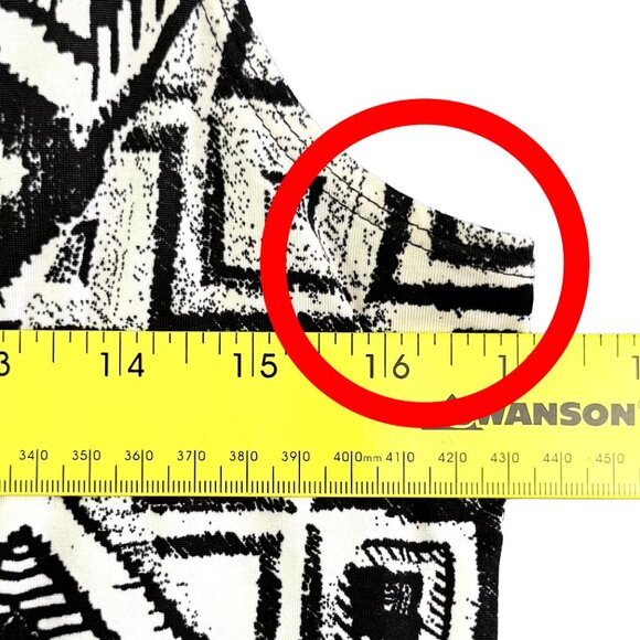 J. Valdi Black & White Graphic Geo Tank Cover‑Up Dress Size M  Flowy Beach Tunic - Picture 10 of 10